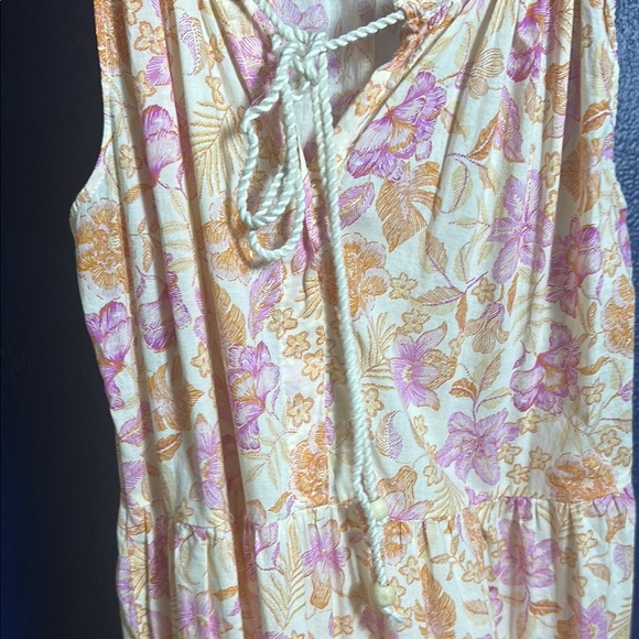 Mango Floral Maxi Dress - Pink and Orange SIZE 6 - Picture 10 of 12